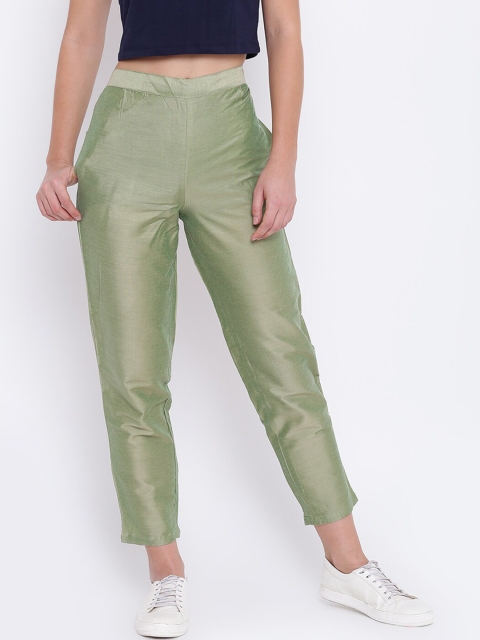 

Shakumbhari Women Green Cigerette Trousers