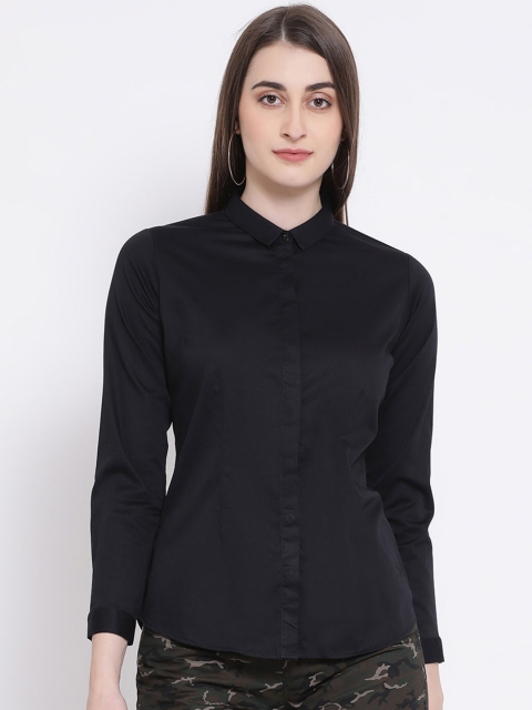 

Crimsoune Club Women Black Slim Fit Casual Shirt