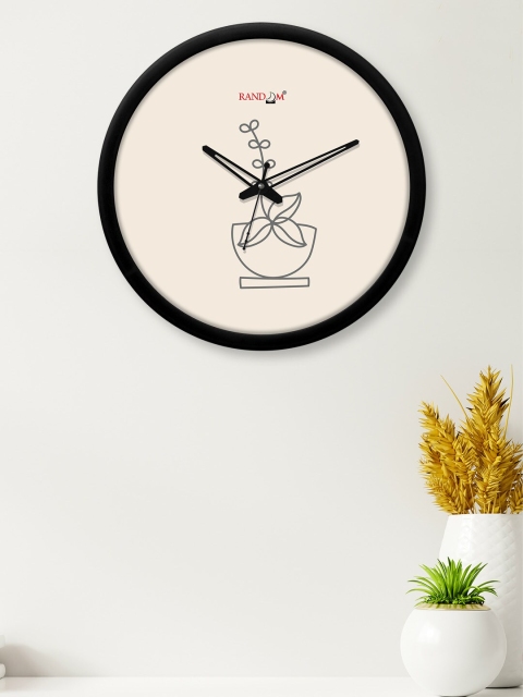 

RANDOM Off White Printed Contemporary Wall Clock