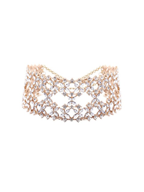 

Bellofox Gold-Toned & White Gold-Plated Choker Necklace