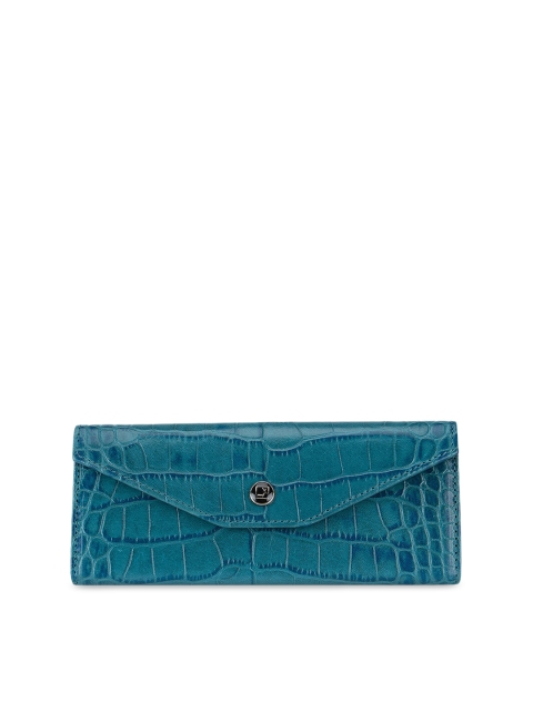 

Da Milano Blue Textured Genuine Leather Handcrafted Sunglasses Case