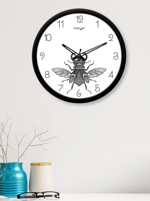 

RANDOM Black & White Printed Contemporary 30.4 cm Analogue Wall Clock