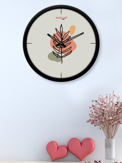 RANDOM Black Printed Contemporary 30 cm Analogue Wall Clock