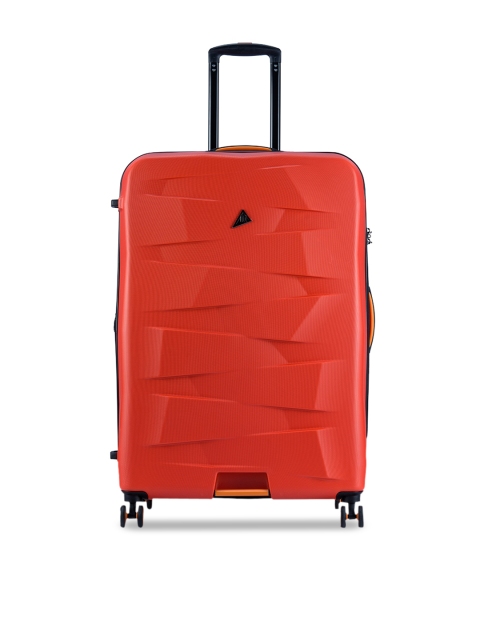 

IT luggage Red Textured Hard-Sided Large Cabin Trolley Suitcase