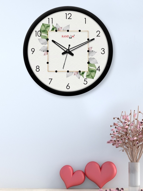

RANDOM Black & White Printed Contemporary 30.4 cm Analogue Wall Clock