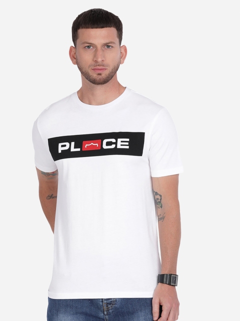 

883 Police Men White Typography Printed Cotton T-shirt