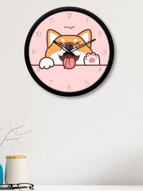 

RANDOM Pink & Brown Printed Contemporary Wall Clock