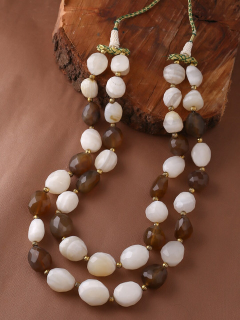 

Tistabene Gold-Toned & White Gold-Plated Layered Necklace