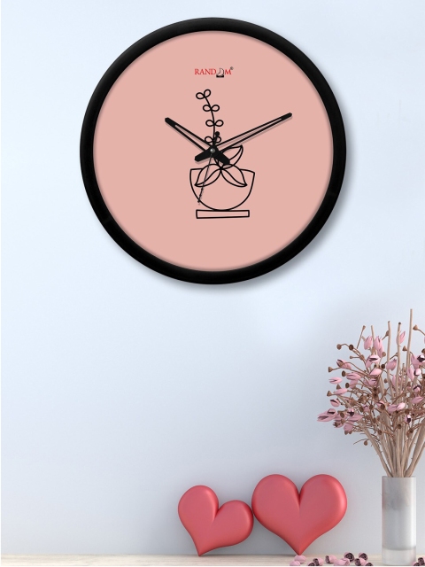 

RANDOM Pink & Black Printed 30 cm Analogue Contemporary Wall Clock