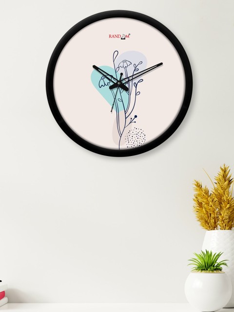 

RANDOM Off White & White Printed 30 cm Analogue Contemporary Wall Clock