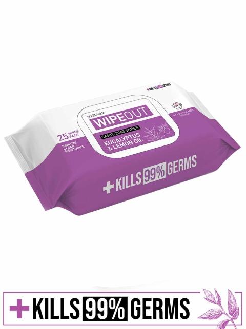 

MyGlamm WIPEOUT Sanitizing Wipes - Set Of 25 Wipes, White