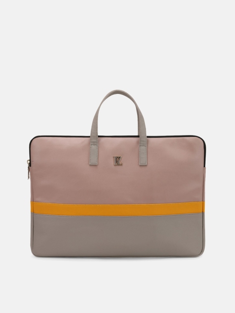 

Kazo Women Pink & Grey Colourblocked PU Laptop Sleeve