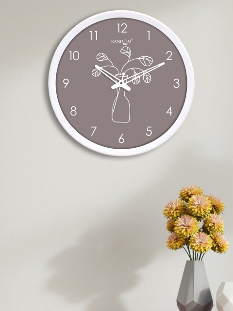 RANDOM White Printed Contemporary 30.4 cm Analogue Wall Clock