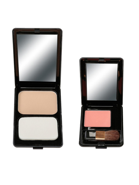 

ELEANOR Set of Wet & Dry Powder Foundation & Powder Blush, Beige