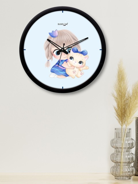 

RANDOM Black & Blue Printed Contemporary 30.4 cm Analogue Wall Clock