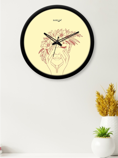 

RANDOM Yellow & Red Printed Contemporary Wall Clock