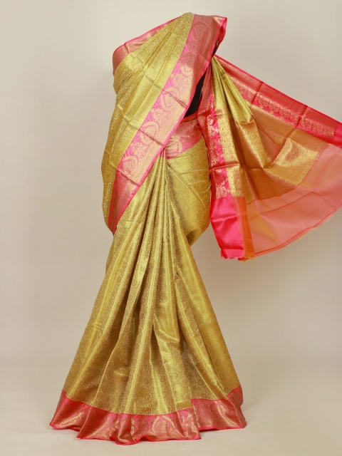 

Pothys Green & Pink Woven Design Zari Art Silk Banarasi Saree