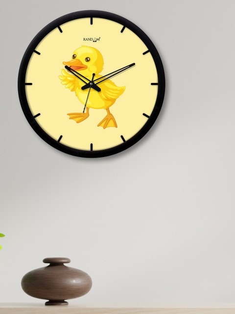 

RANDOM Yellow & Black Printed 30 cm Analogue Contemporary Wall Clock