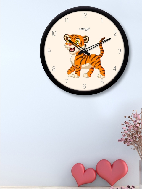 

RANDOM Black & Cream-Coloured Printed Contemporary 30.4 cm Analogue Wall Clock