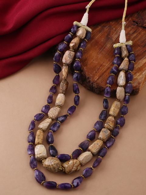 

Tistabene Blue & Brown Gold-Plated Necklace