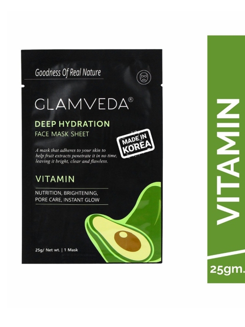 

GLAMVEDA Women Nourishing Face Sheet Mask 25g, Black