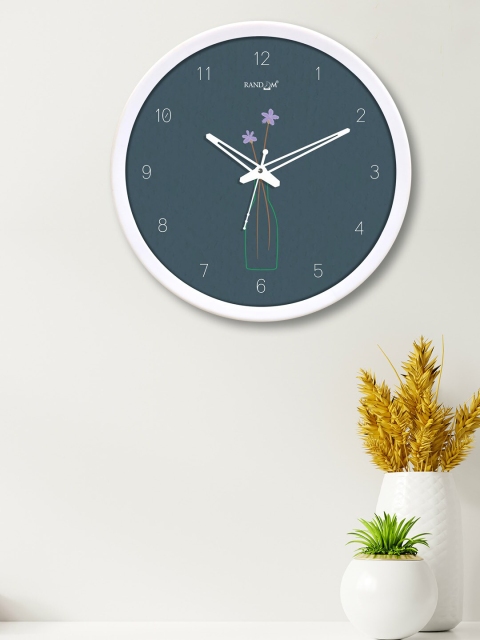 

RANDOM Teal Blue & White Printed 30 cm Analogue Contemporary Wall Clock