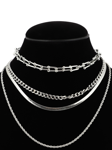 

Bellofox Silver-Toned Layered Chain