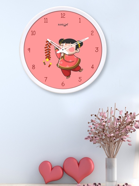 

RANDOM Pink Printed Contemporary Wall Clock