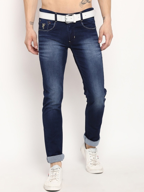 

V2 Value & Variety Men Blue Clean Look Mid Rise Heavy Fade Jeans