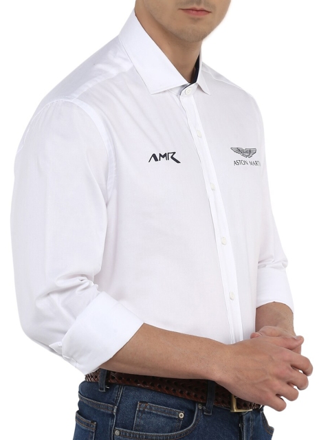 

HACKETT LONDON Men White Solid Casual Shirt
