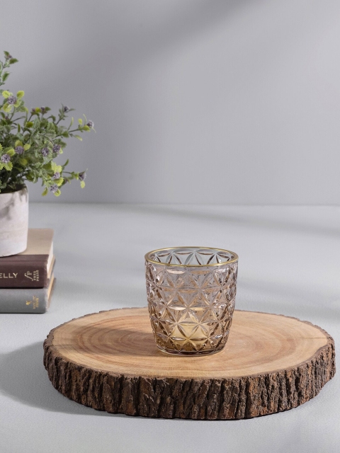 

Pure Home and Living Brown Textured Glass Candle Holders