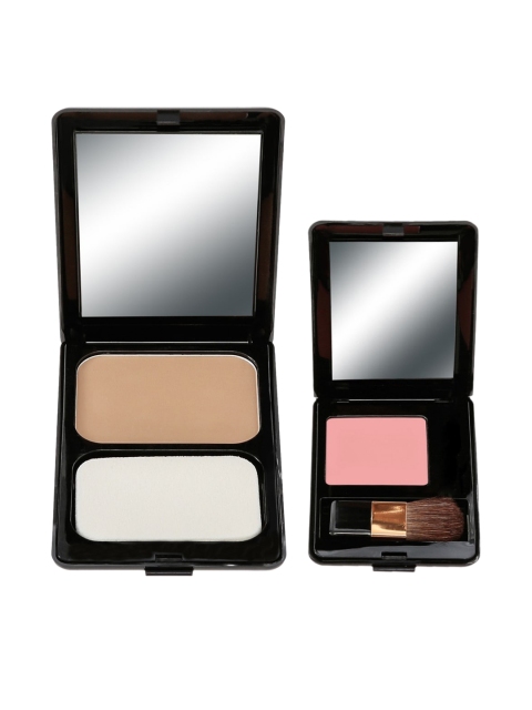 

ELEANOR Set of Wet & Dry Powder Foundation & Powder Blush, Beige