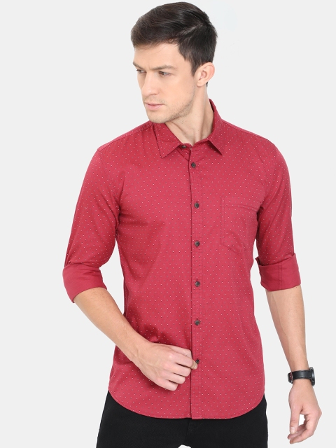 

HERE&NOW Men Red Slim Fit Printed Casual Shirt