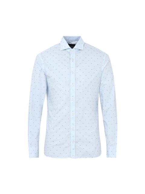 

HACKETT LONDON Men Blue Printed Pure Cotton Casual Shirt