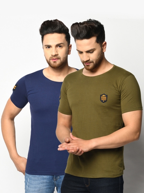 

ELEGANCE Men Multi Camouflage 2 Applique T-shirt