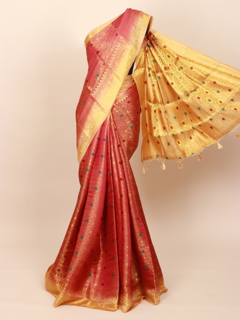 

Pothys Purple Woven Design Art Silk Banarasi Saree