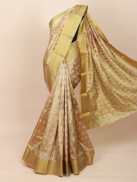 

Pothys Green Ethnic Motifs Art Silk Saree