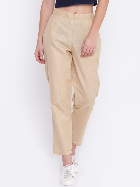 

Shakumbhari Women Beige Trousers