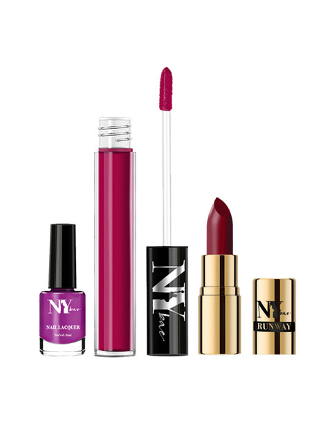 

NY Bae Set of 3 Lip and Nail Combo, Multi