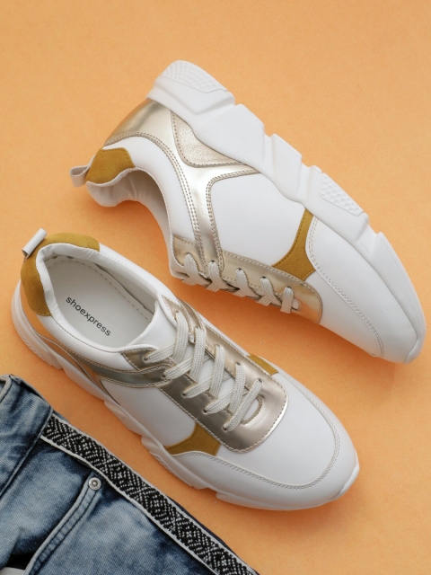 

shoexpress Women White Walking Non-Marking Shoes