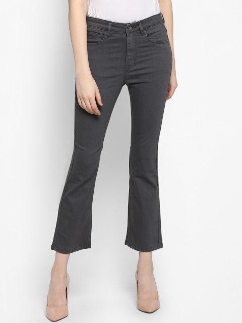 FOSH Women Grey Flared Jeans