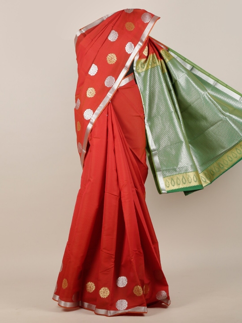 

Pothys Maroon & Green Woven Design Zari Art Silk Saree