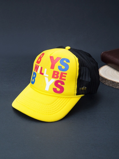 

Golden Peacock Men Yellow & Black Printed Baseball Cap