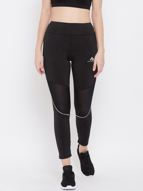 

AGIL ATHLETICA Women Black Solid Active Soul Rapid-Dry Tights