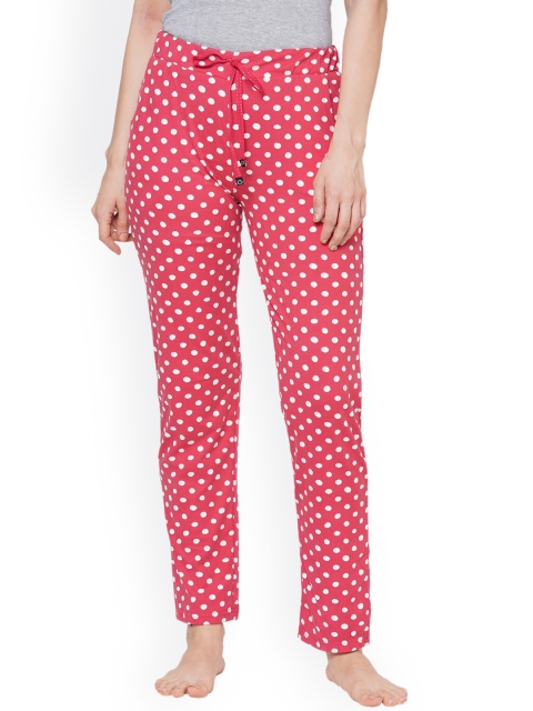 

Sweet Dreams Women Pink Polka Dots Printed Lounge Pants