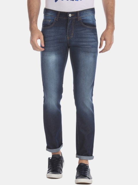 

Newport Men Blue Skinny Fit Mid-Rise Heavy Fade Jeans