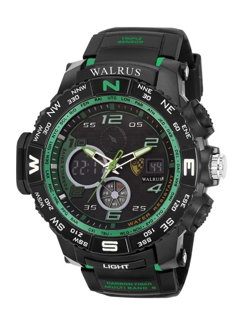 

Walrus Men Black Reset Time Analogue & Digital Watch WWTM-DIGI-III-0402