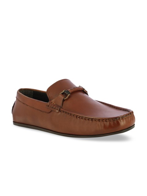 

Alberto Torresi Men Tan Leather Driving Shoes