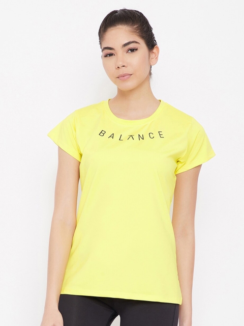 

Clovia Women Yellow Typography Printed T-shirt