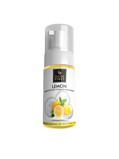 

Good Vibes Lemon Brightening Foaming Face Wash - 150 ml, Transparent